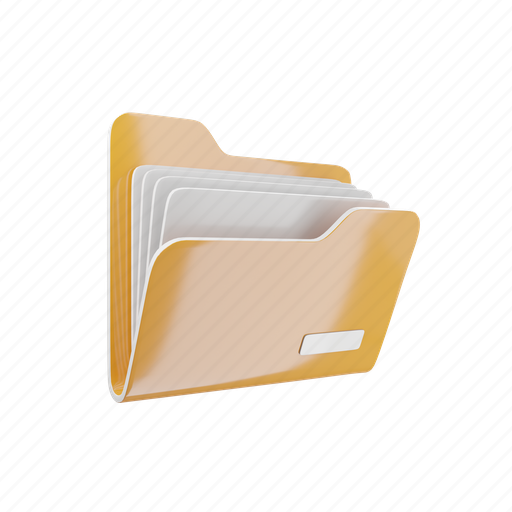 Folder, paper, documents, files 3D illustration - Download on Iconfinder