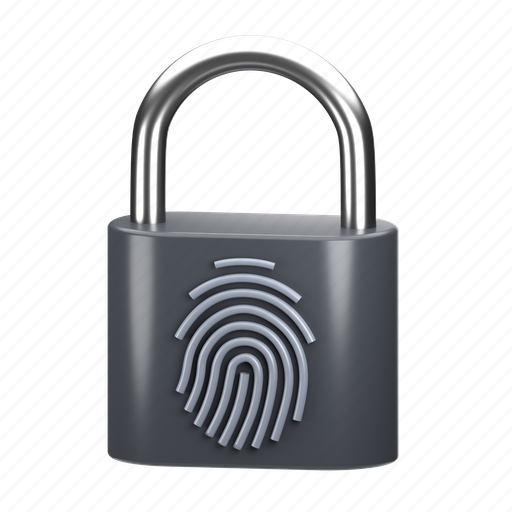 Fingerprint, security, icon, 3d, vector, privacy, safety icon - Download on Iconfinder