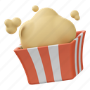 popcorn, snack, cinema, film, food, bucket, box, fast food, junk food