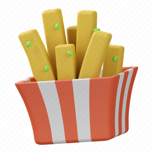 French fries, chips, frites, box, snack, food, meal icon - Download on Iconfinder