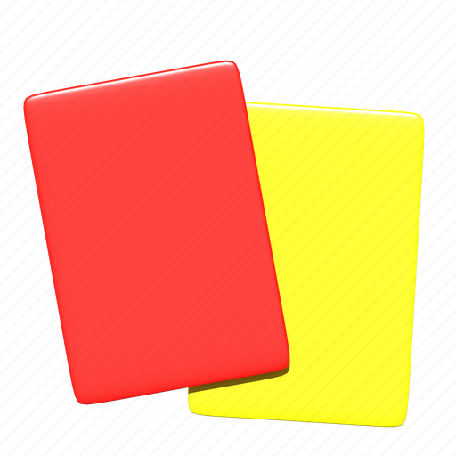 Red, and, yellow, card, illustration, icon, 3d icon - Download on Iconfinder