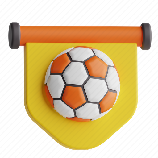 Football flag, support, fans, flags, cheering, spectators 3D illustration - Download on Iconfinder