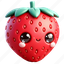 strawberry, fruit, berry, healthy, avatar, food, face 