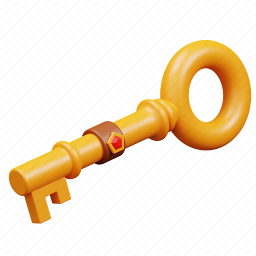 Key, lock, security, door, unlock, access, safe 3D illustration - Download on Iconfinder