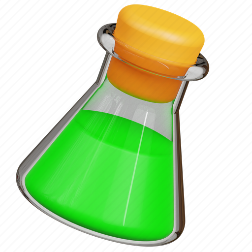 Potion, magic, poison, liquid, alchemy, bottle, glass 3D illustration - Download on Iconfinder