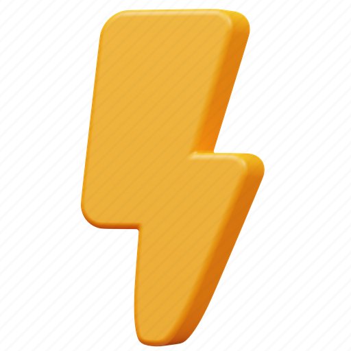 Thunder, thunderbolt, energy, electricity, light, flash, power 3D illustration - Download on Iconfinder