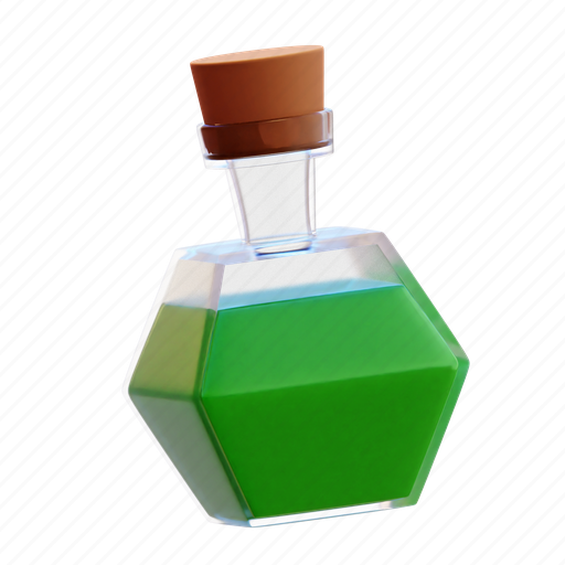 Potion, elixir, health, magic, drink, vial 3D illustration - Download on Iconfinder