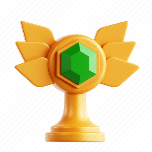 Trophy, achievement, award, prize, recognition, cup 3D illustration - Download on Iconfinder