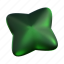 green, glass, 3d art, geometric, 3d render, 3d shape, abstract, 3d element, 3d icon 