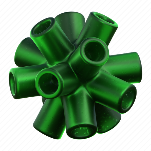 Abstract, green, glass, 3d art, geometric, 3d render, 3d shape 3D illustration - Download on Iconfinder
