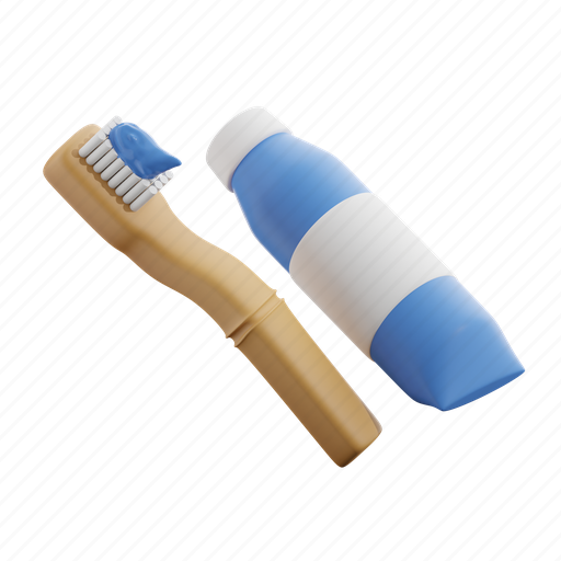 Toiletries, toothbrush, hygiene, dentist, toothpaste, clean, grocery 3D illustration - Download on Iconfinder