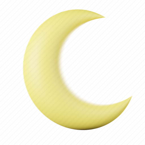 Moon, crescent moon, night, halloween 3D illustration - Download on Iconfinder