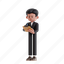 writing, 3d character, 3d illustration, 3d render, 3d businessman, blazer, formal suit, pencil, paper, clipboard, holding, check, control, quality control, note, checking, task, register 