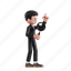 find, 3d character, 3d illustration, 3d render, 3d businessman, formal, blazer, magnifying glass, search, look, solution, seo, search engine optimization, research, investigate, analysis, observer, inspect 
