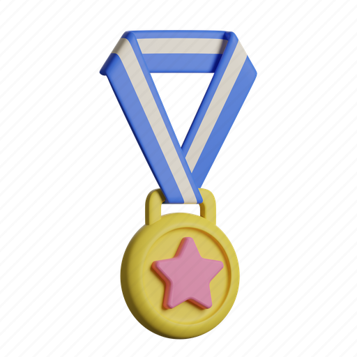 Medal, olympic, reward, prize, award, badge, olympics 3D illustration - Download on Iconfinder