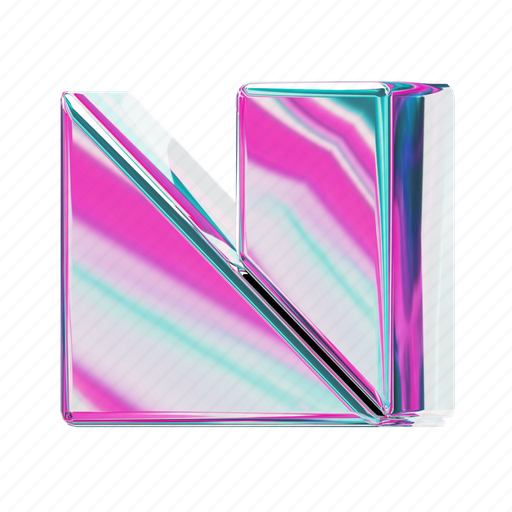 N, letter, alphabet, font, gradient, foil, iridescent icon - Download on Iconfinder