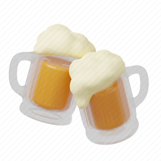 Beer, beer mug, brew pub, pint glass, beer bottle, beer can, beer tap 3D illustration - Download on Iconfinder