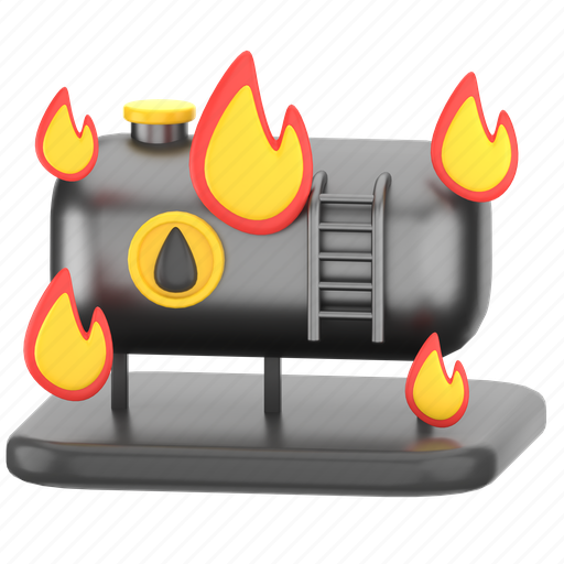 Burning, oil, tank, 3d, background, barrel, burn 3D illustration - Download on Iconfinder