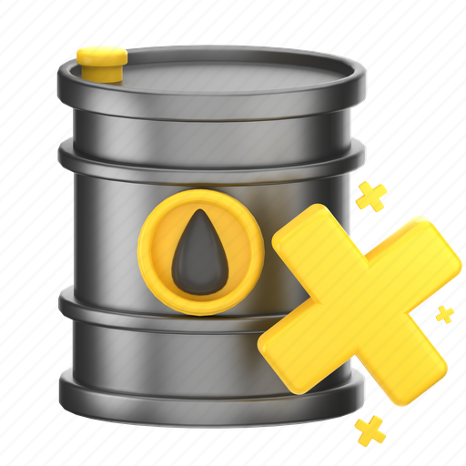 Oil, barrel, with, a, cross, marks, 3d 3D illustration - Download on Iconfinder