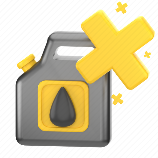 X, mark, over, oil, canister, 3d, advertising 3D illustration - Download on Iconfinder