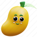 mango, 3d, sour, sweet, fresh, fruit, tropical, food 