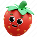 strawberry, 3d, sweet, sour, healthy, juice, drink 