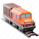 cargo, train, transport, logistic, vehicle, container, freight train 