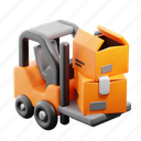forklift, transport, logistic, box, vehicle, industrial, factory 