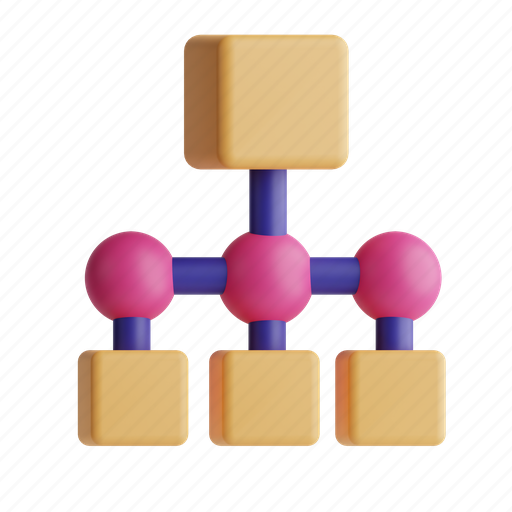 Algorithm, structure, hierarchical structure, organization 3D illustration - Download on Iconfinder