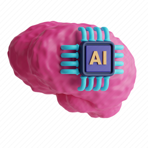 Brain, ai, artificial intelligence, tech 3D illustration - Download on Iconfinder