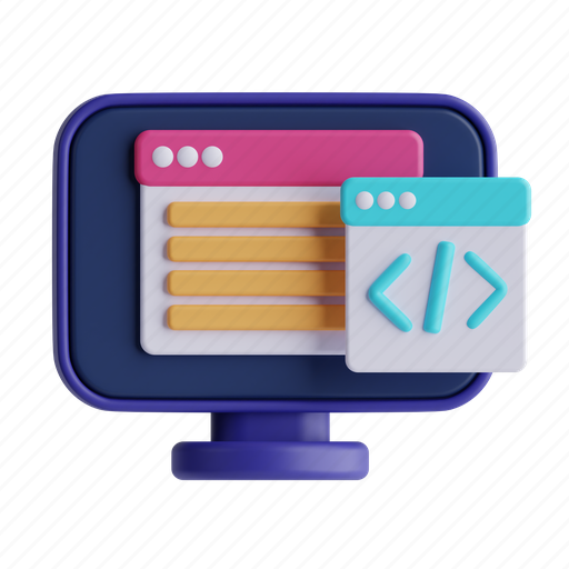 Coding, code, developer, programming 3D illustration - Download on Iconfinder