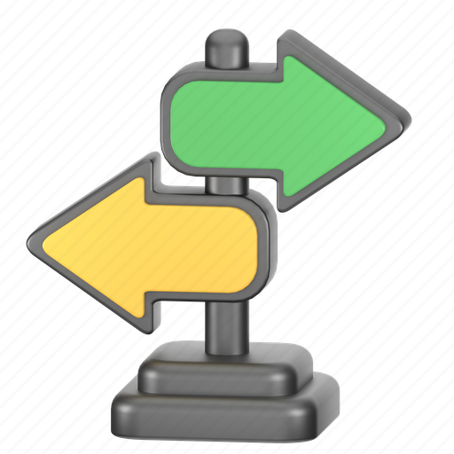 Direction, sign, 3d, arrow, background, blue, business 3D illustration - Download on Iconfinder