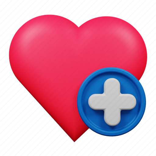 Heart, health, medical, healthcare, care, love, medicine 3D illustration - Download on Iconfinder
