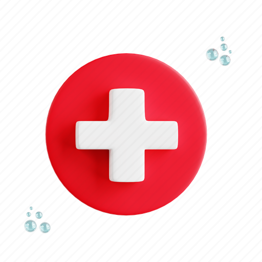 Medical, cross, healthcare symbol, red cross, hospital logo, healthcare, hospital 3D illustration - Download on Iconfinder