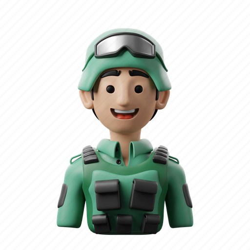 Male, soldier, human, army, boy, person 3D illustration - Download on Iconfinder