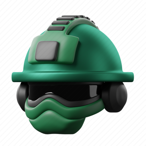 Combat, helmet, armor, protection, equipment, military, shield 3D illustration - Download on Iconfinder