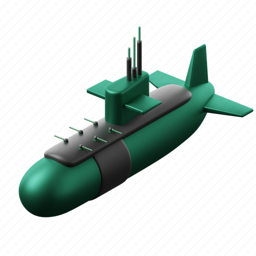 Military, submarine, war, vehicle, army, transport, soldier 3D illustration - Download on Iconfinder