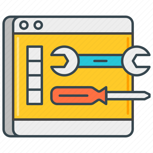 Resources, tech, browser, maintenance, screwdriver, website, wrench icon - Download on Iconfinder