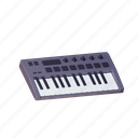 music, instrument, render, entertainment, object, isolated, audio, cartoon, keyboard