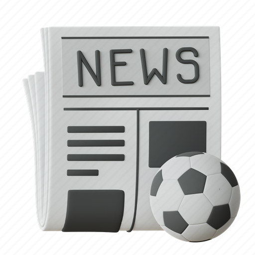 Sports, news, paper, press, information, newspaper 3D illustration - Download on Iconfinder