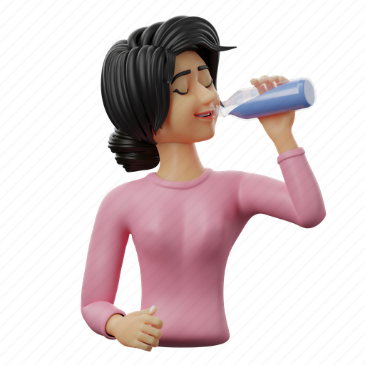 Hydration, drinking water, drink, water 3D illustration - Download on Iconfinder
