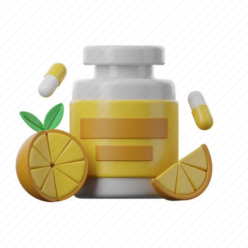 Nutritional, supplements, vitamin c 3D illustration - Download on Iconfinder