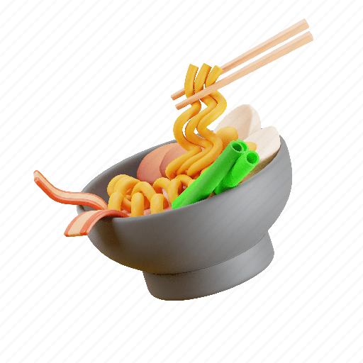 Ramen, japanese, food, ramen restaurant, asian food, japan food, noodle 3D illustration - Download on Iconfinder