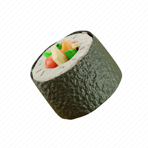 Sushi, rice, food, kitchen, japan food, asian food, seaweed 3D illustration - Download on Iconfinder