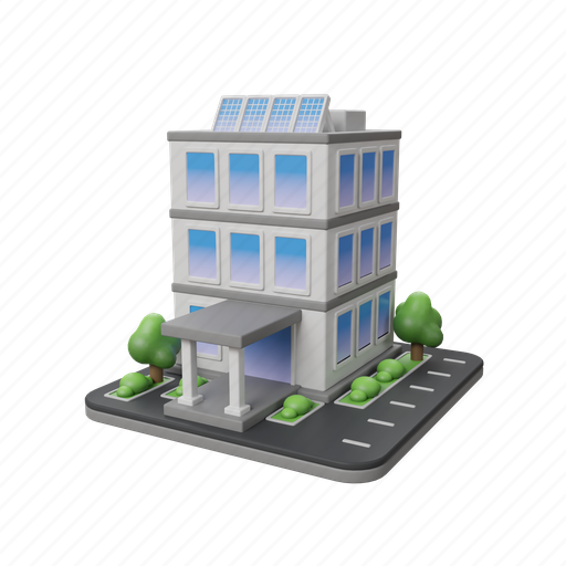 Office, building, work, construction 3D illustration - Download on Iconfinder