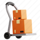 package trolley, trolley, package, shipping, delivery, parcel 