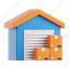 warehouse, store, package, delivery, building 
