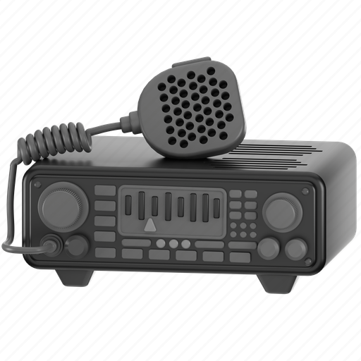 Police, radio, security, emergency, icon, isolated, 3d 3D illustration - Download on Iconfinder