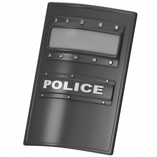 Police, shield, security, sign, icon, symbol, isolated 3D illustration - Download on Iconfinder