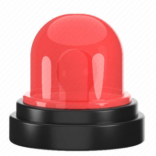 Police, siren, min, emergency, icon, security, danger 3D illustration - Download on Iconfinder